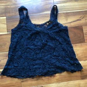 Navy Blue Lace tank top, A & F size XS